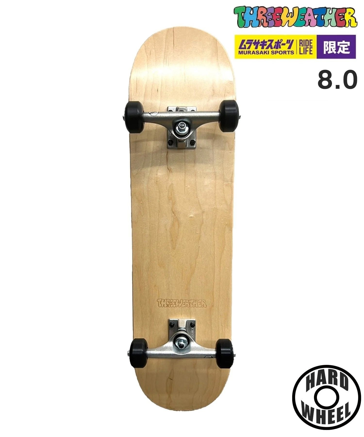 THREE WEATHER スリーウェザースケートボード コンプリートセット 8.0inch PREMIUM COMPLETE プレミアム コンプリート SBMR2303S, 2304S 大人(NA-8inch)