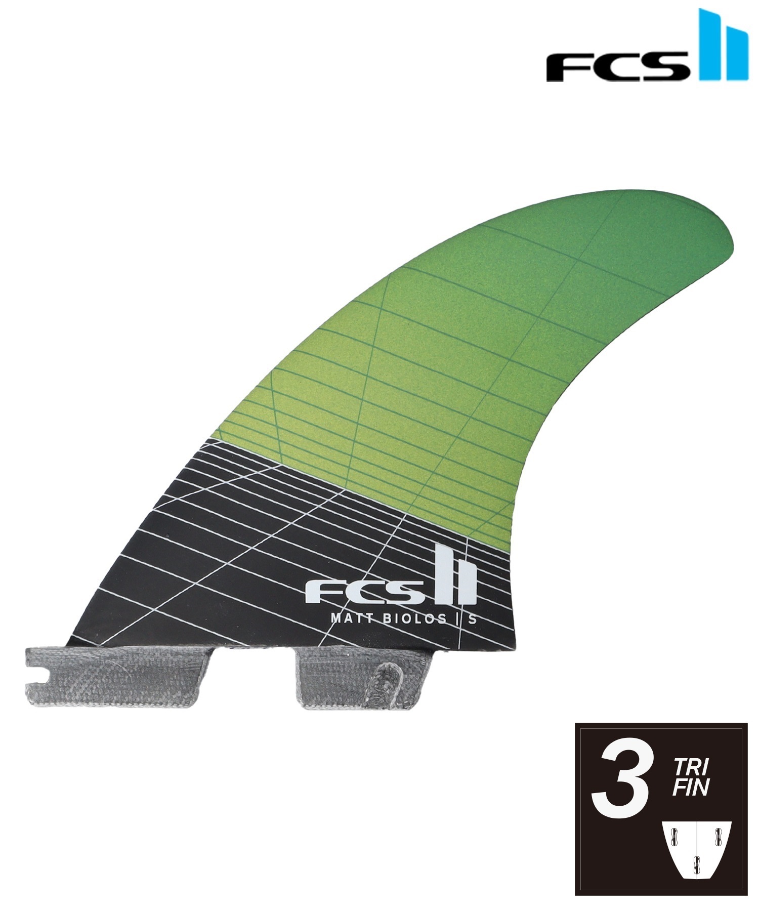 FCS2 エフシーエスツー Matt Biolos Tri Fins CARBON マット・バイオロス MAYHEM メイヘム フィン サーフィン ムラサキスポーツ(GRN-S)