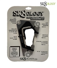 SK8LOGY スケートオロジー スケートボード トリツケ ツール カラビナ 2.0(MT/BK-ONE)