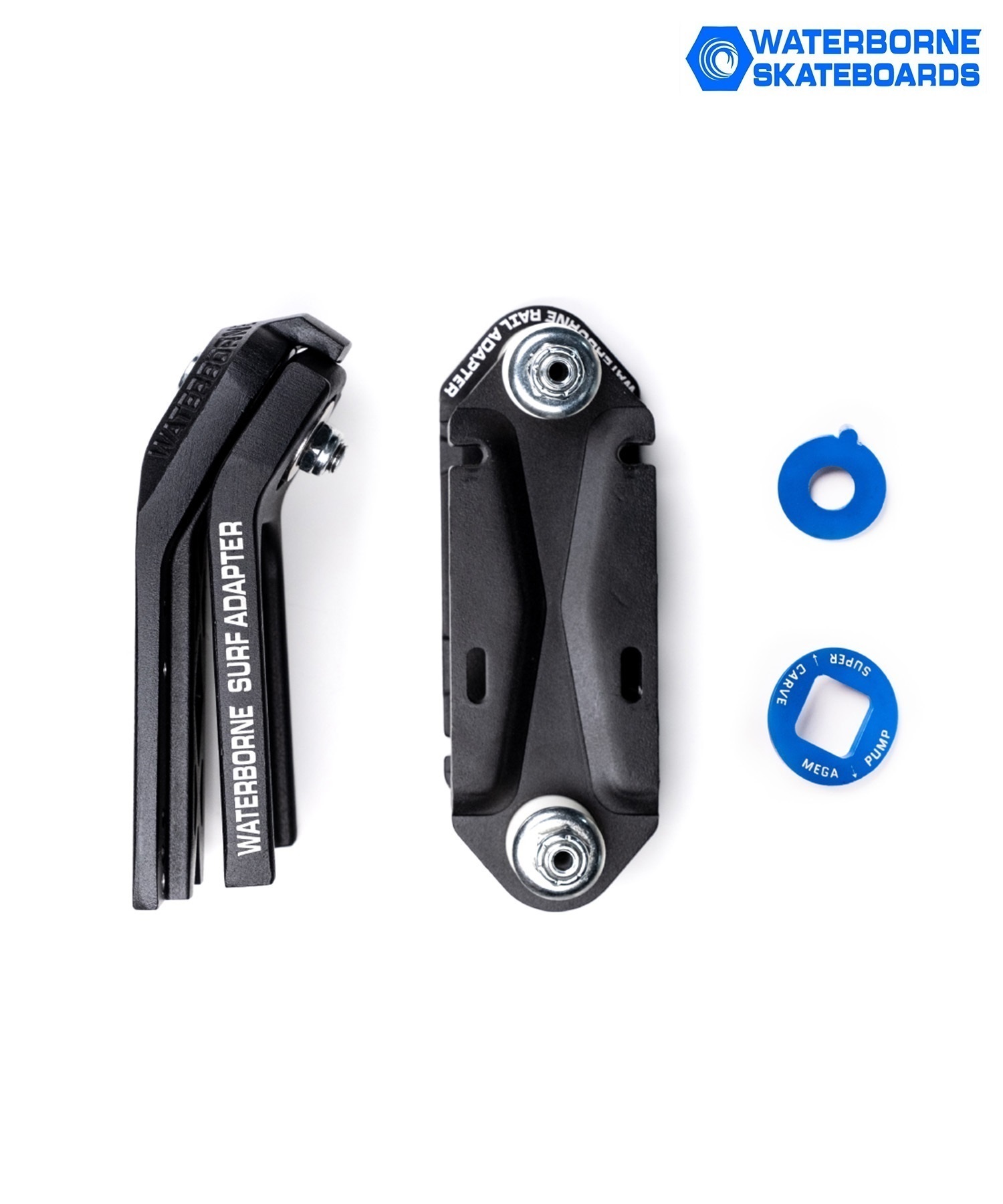 WATERBORNE ウォーターボーン スケートボード サーフ トラック アダプター FIN SYSTEM SURF AND RAIL ADAPTER(BK-ONE)