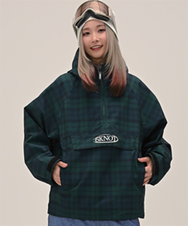 6KNOT シックスノット CHECK スノーボード ウェア ジャケット レディース ムラサキスポーツ 25-26モデル LL C28【2526】