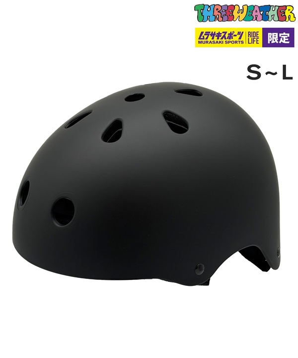 THREE WEATHER スリーウェザー スケートボード ヘルメット ブラック S～L TWAH25
