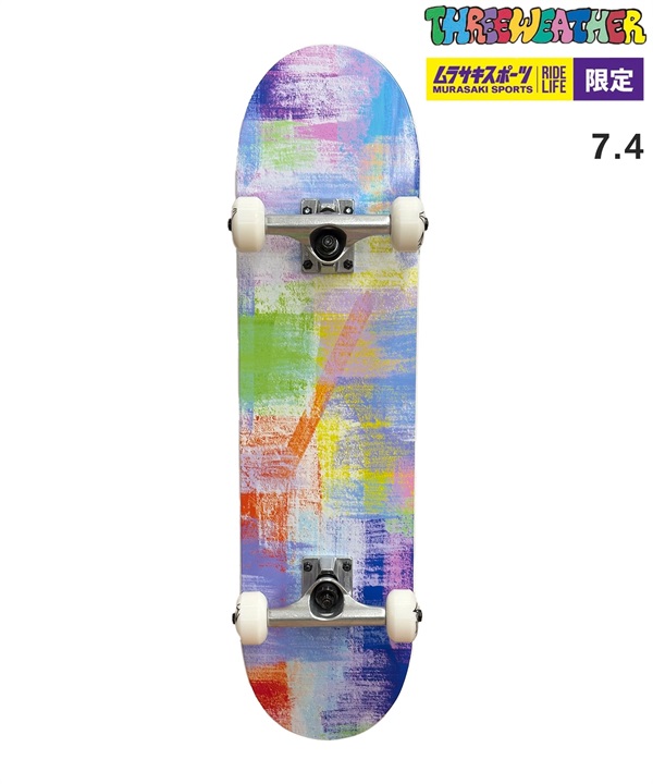 THREE WEATHER スリーウェザー キッズ スケートボード コンプリート ノベルティー付き 7.4inch SBMR2502