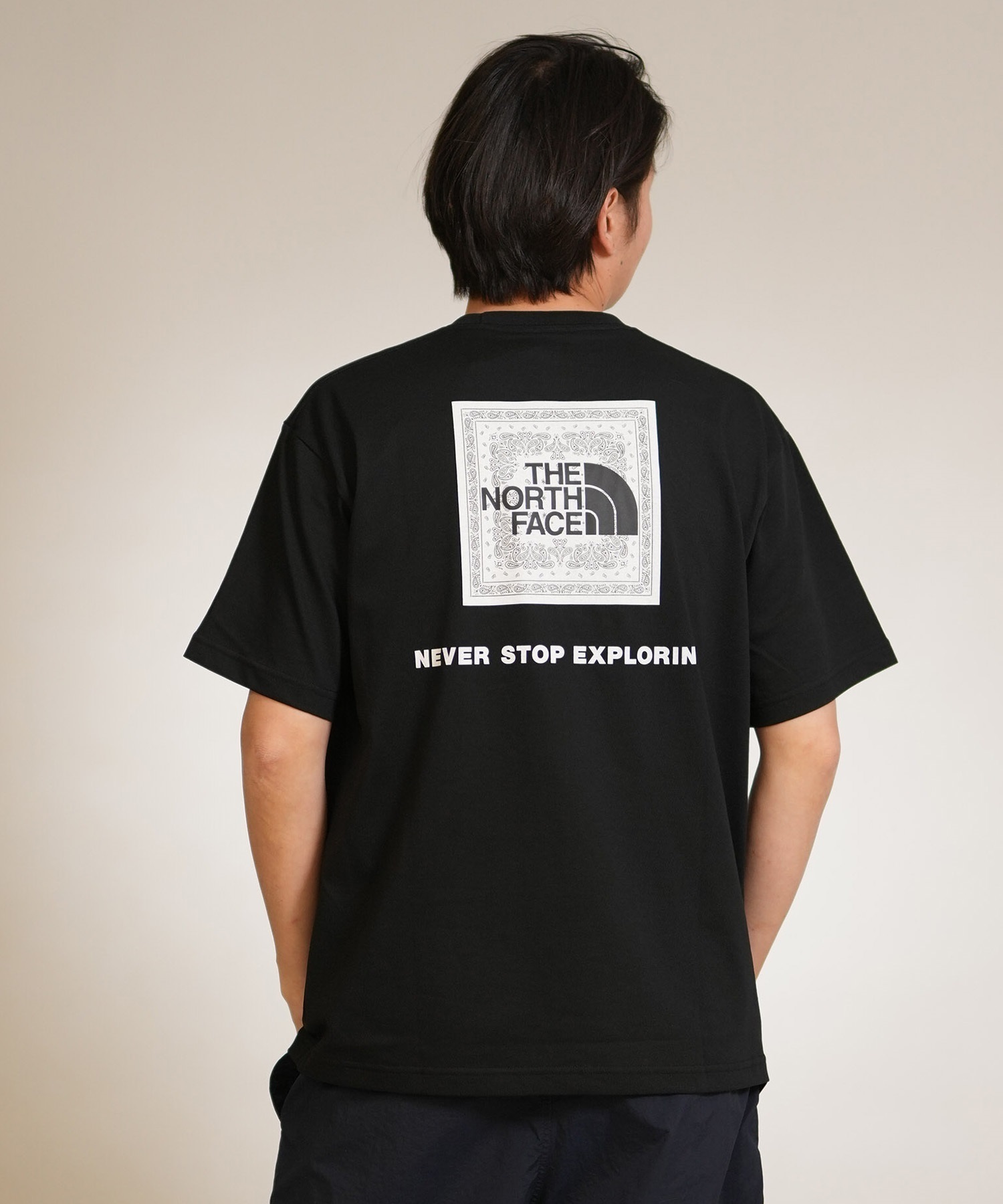 THE NORTH FACE ザ・ノース・フェイス 半袖 Tシャツ メンズ ショートスリーブバンダナスクエアロゴティー NT32446(K2-S)