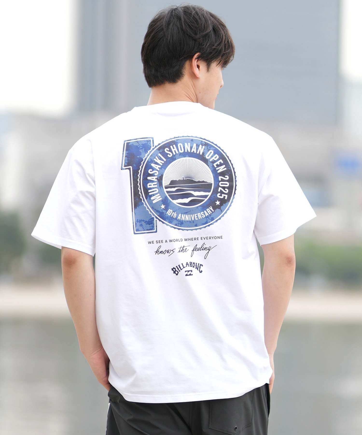 BILLABONG ビラボン 半袖 Tシャツ メンズ SHONAN OPEN SURFFLEX UVケアラッシュガード BF01A-U08 湘南オープン限定商品(WHT-S)