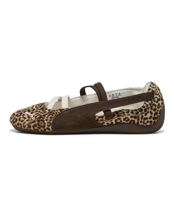 PUMA プーマ スニーカー レディース メリージェーン レオパード ヒョウ柄 SPEEDCAT BALLET WILD WNS スピードキャット バレット 406689 01