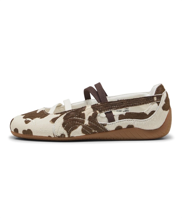 PUMA プーマ スニーカー レディース メリージェーン アニマル カウ柄 SPEEDCAT BALLET COW WNS スピードキャット バレット 407787 01