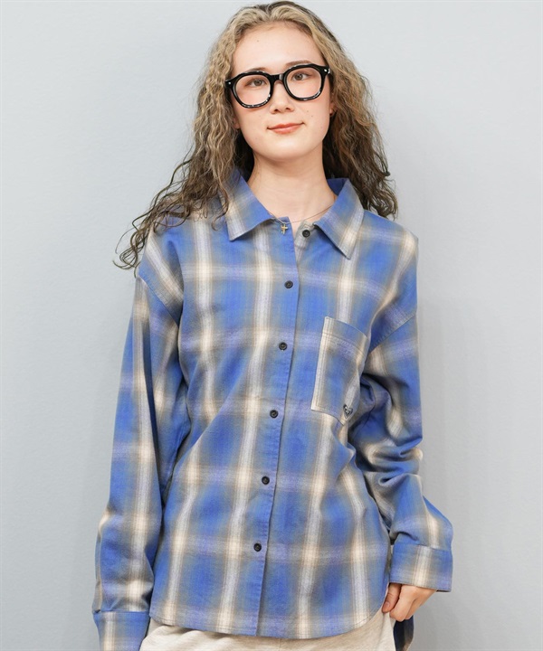 ROXY ロキシー 長袖 シャツ レディース チェック ロゴ LOOK UP シャツ RSH254045