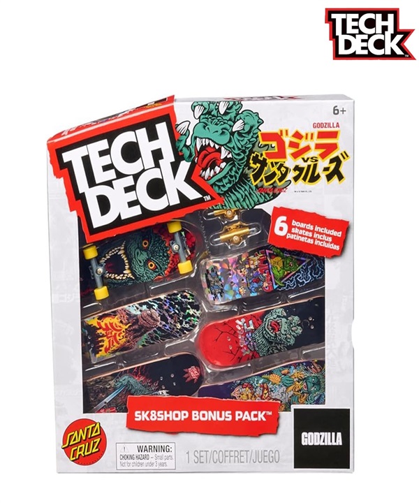 TECH DECK テックデッキ スケートボード ユビスケ フィンガーボード GODZILLA SK8SHOP BONUS PACK プレゼント パーク
