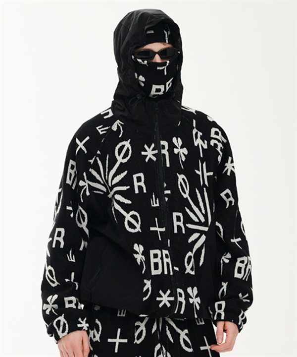 BSRABBIT ビーエスラビット スノーボード ウェア ジャケット ユニセックス BR JACQUARD HOODED JK 25-26モデル MM E30【2526】