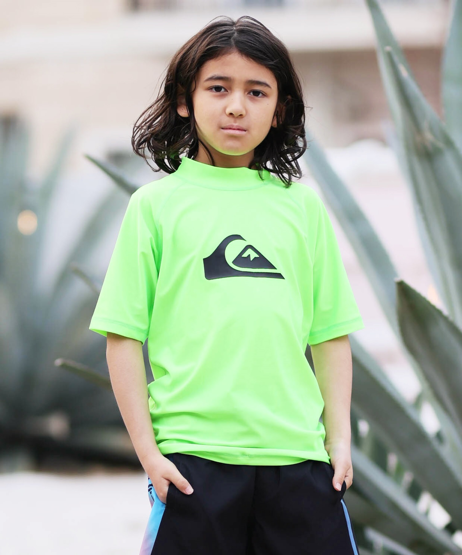 QUIKSILVER クイックシルバー 水着 ラッシュガード 半袖 Tシャツ キッズ ジュニア ALL TIME SR YOUTH KLY261003