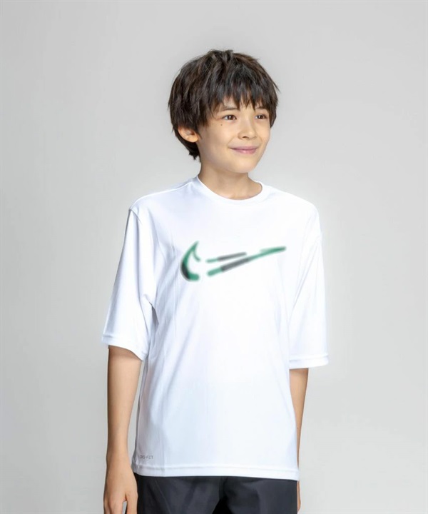 NIKE ナイキ 水着 ラッシュガード 半袖 Tシャツ キッズ ジュニア 子供 UVカット スプレースウッシュ ハイドロガード NESSG828