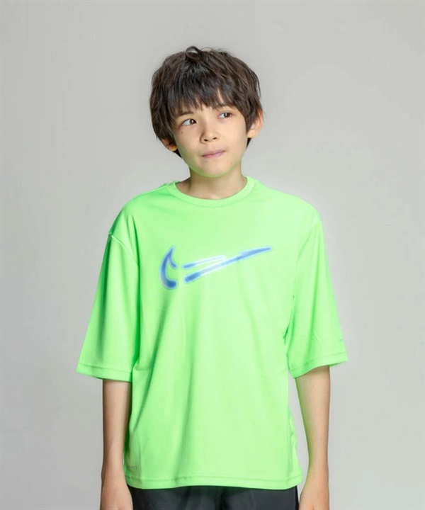 NIKE ナイキ 水着 ラッシュガード 半袖 Tシャツ キッズ ジュニア 子供 UVカット スプレースウッシュ ハイドロガード NESSG828