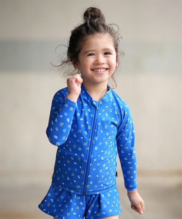 NIKE ナイキ 水着 ラッシュガード 長袖 ジップアップ キッズ ジュニア 子供 UVカット トドラー ジップ付き 1991133