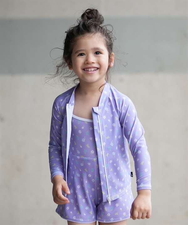 NIKE ナイキ 水着 ラッシュガード 長袖 ジップアップ キッズ ジュニア 子供 UVカット トドラー ジップ付き 1991133