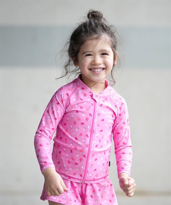 NIKE ナイキ 水着 ラッシュガード 長袖 ジップアップ キッズ ジュニア 子供 UVカット トドラー ジップ付き 1991133