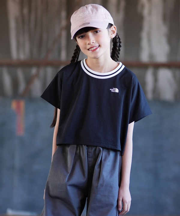 THE NORTH FACE ザ・ノース・フェイス 半袖 Tシャツ キッズ ジュニア 子供 クロップド丈 ショート丈 NTJ32603