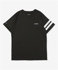 Hurley ハーレー 水着 ラッシュガード 半袖 Tシャツ メンズ UVカット 軽量 ストレッチ 抗菌防臭 疎水 水陸両用 MASS26101P(BLK-M)