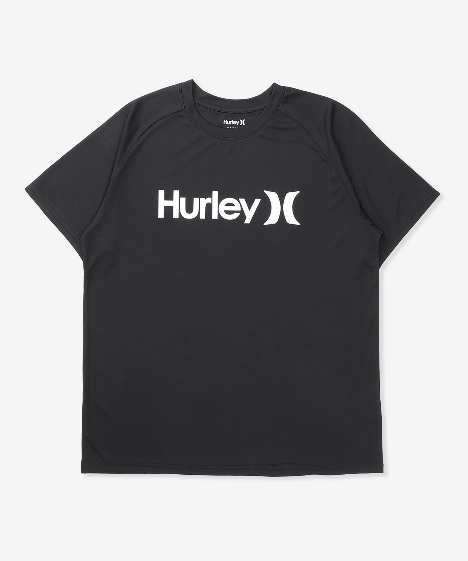 Hurley ハーレー 水着 ラッシュガード 半袖 Tシャツ メンズ UVカット 撥水 速乾 遮熱 MSRG261046(BLK-S)