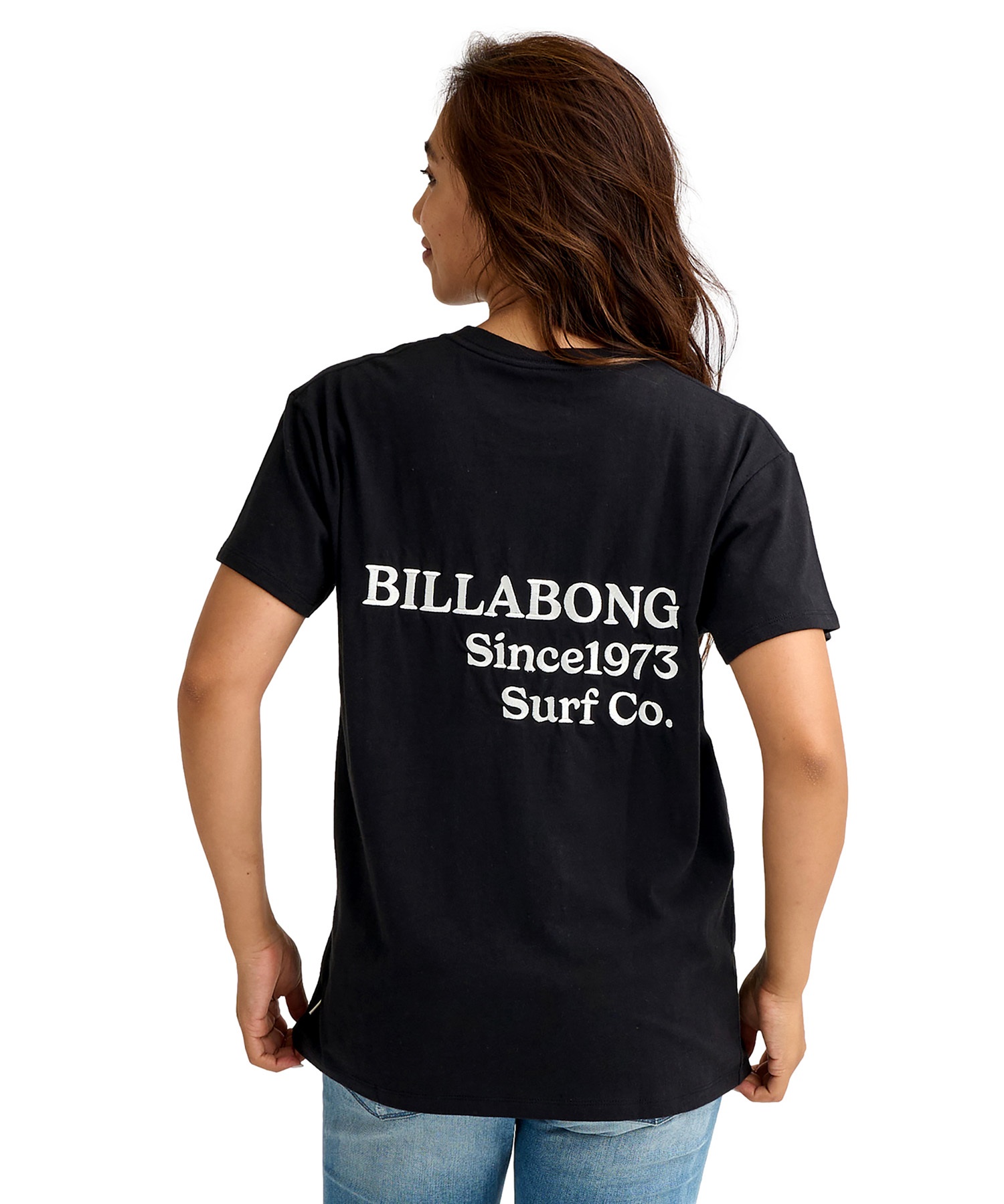 BILLABONG ビラボン 半袖 Tシャツ レディース ロゴ バックプリント BG013203(BLK-M)