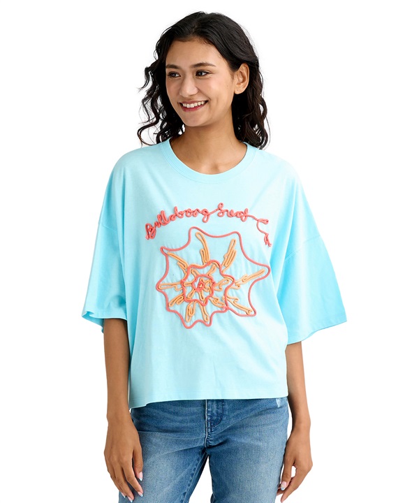 BILLABONG ビラボン 半袖 Tシャツ レディース コード刺繍 ショート丈 BG013210