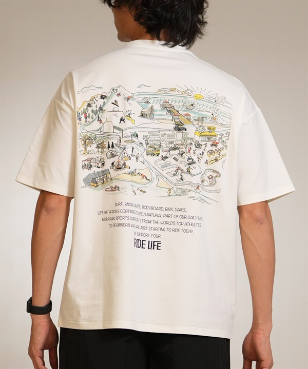 MURASAKI ムラサキ 半袖 Tシャツ メンズ バックプリント MSK PARK TEE MSK6S-2102 ムラサキスポーツ限定