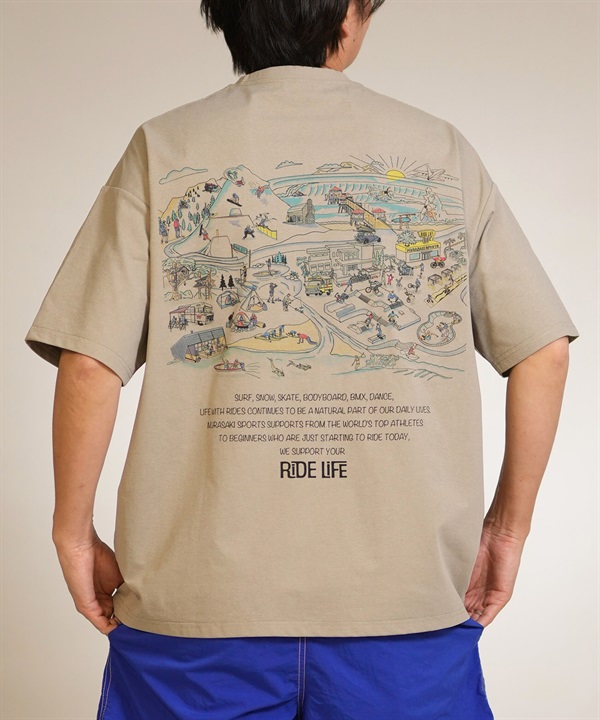 MURASAKI ムラサキ 半袖 Tシャツ メンズ バックプリント MSK PARK TEE MSK6S-2102 ムラサキスポーツ限定
