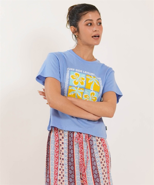 MURASAKI ムラサキ × RIPCURL リップカール 半袖 Tシャツ レディース コラボレーション クロップド丈 M RCL6S-2102