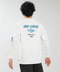 RIP CURL リップカール 長袖 Tシャツ メンズ ラッシュガード BORN AT BELLS LS RASH RCM6S-4301(WHT-M)