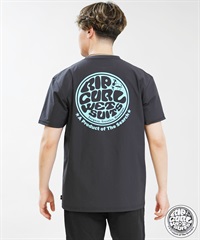 RIP CURL リップカール 水着 ラッシュガード 半袖 Tシャツ メンズ WETTI PASSAGE ICON RASH RCM6S-4304(BLK-M)