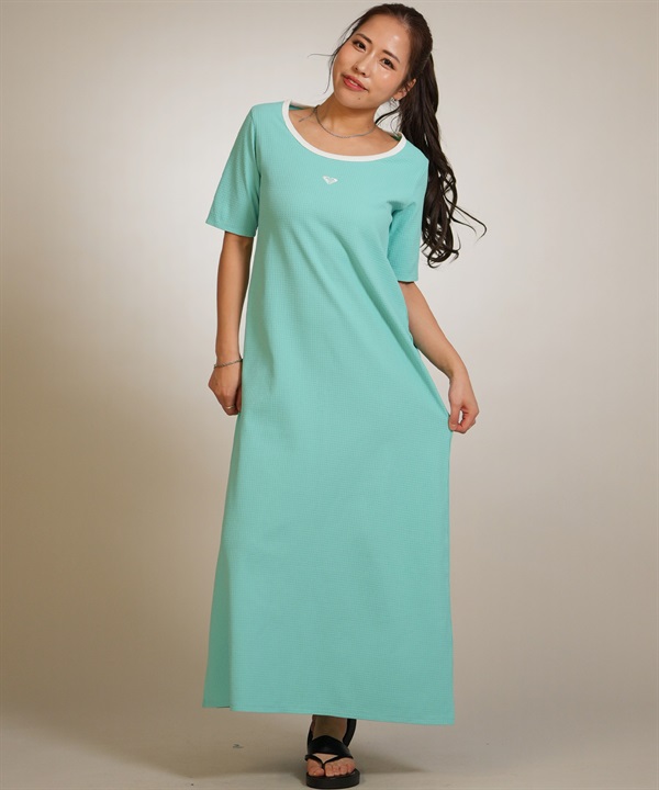 ROXY ロキシー ワンピース レディース ワンポイント ロゴ UT SEASIDE BLUE DRESS RLY261650M UT ムラサキスポーツ限定