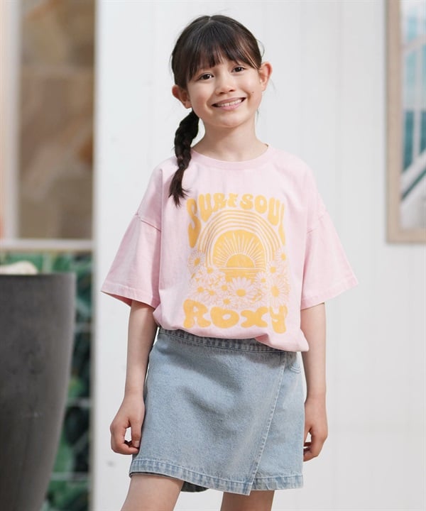 ROXY ロキシー 半袖 Tシャツ キッズ ジュニア MINI RAINBOW ROXY TST262060