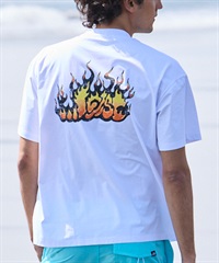 LOST ロスト 水着 ラッシュガード メンズ 半袖 Tシャツ UVカット 速乾 ストレッチ 水陸両用 LM6S-4302(WHT-M)