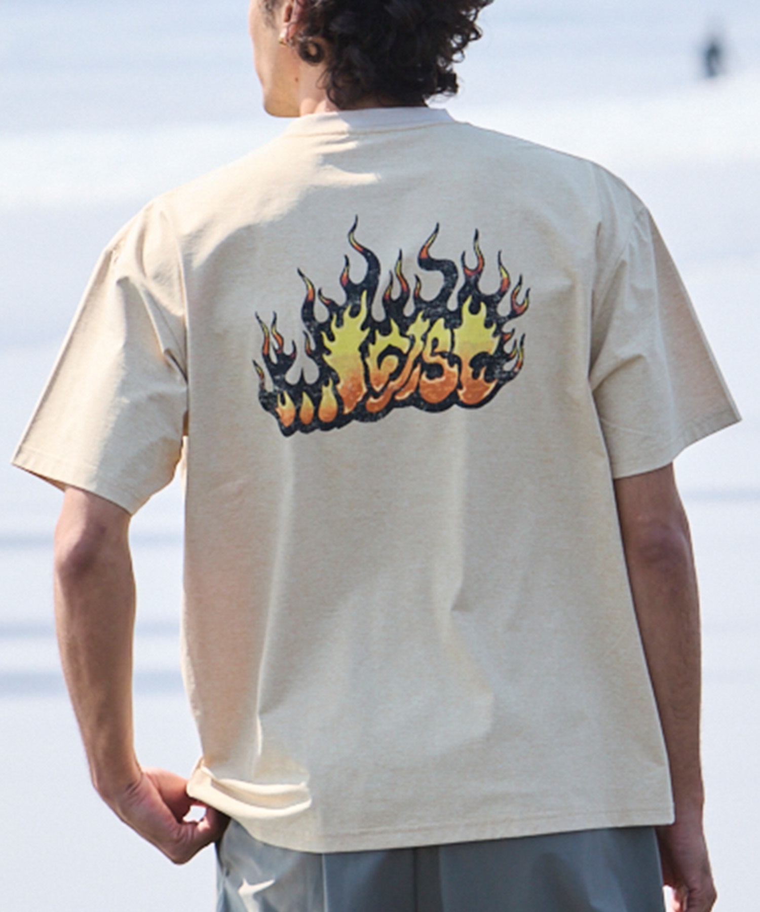 LOST ロスト 水着 ラッシュガード メンズ 半袖 Tシャツ UVカット 速乾 ストレッチ 水陸両用 LM6S-4302(CHINO-M)