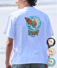 LOST ロスト 水着 ラッシュガード メンズ 半袖 Tシャツ UVカット 速乾 ストレッチ 水陸両用 LM6S-4305(WHT-M)