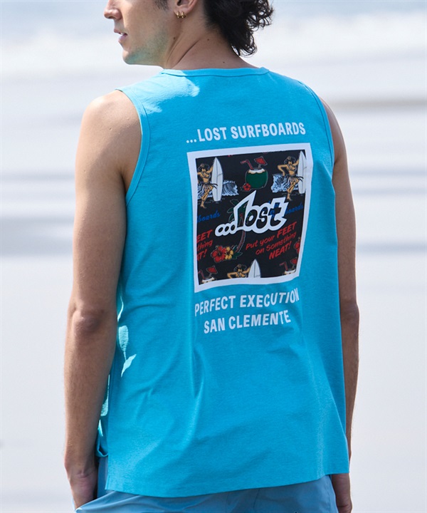LOST ロスト 水着 ラッシュガード メンズ タンクトップ UVカット 速乾 ストレッチ 水陸両用 LM6S-4307