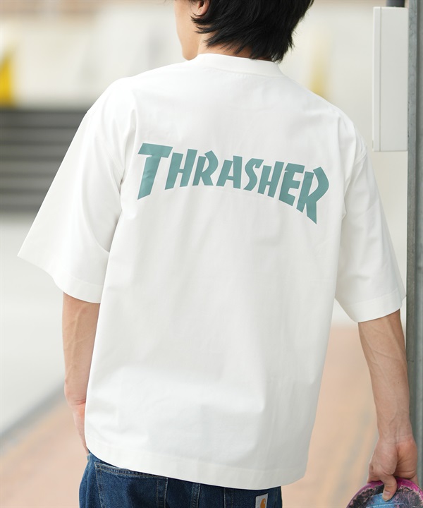 THRASHER スラッシャー 半袖 Tシャツ メンズ ポケT ロゴ バックプリント 263TH1ST091 ムラサキスポーツ限定