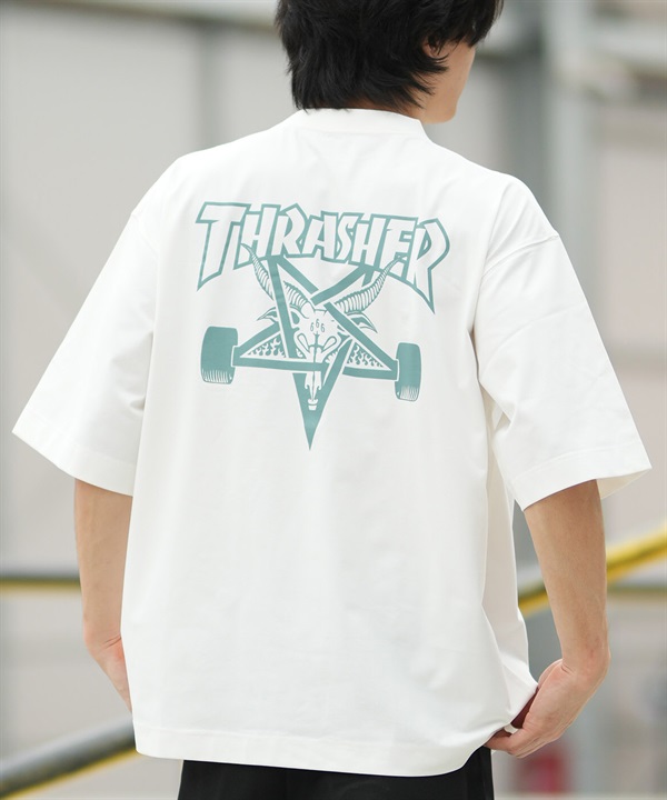 THRASHER スラッシャー 半袖 Tシャツ メンズ ポケT ロゴ バックプリント 263TH1ST091 ムラサキスポーツ限定