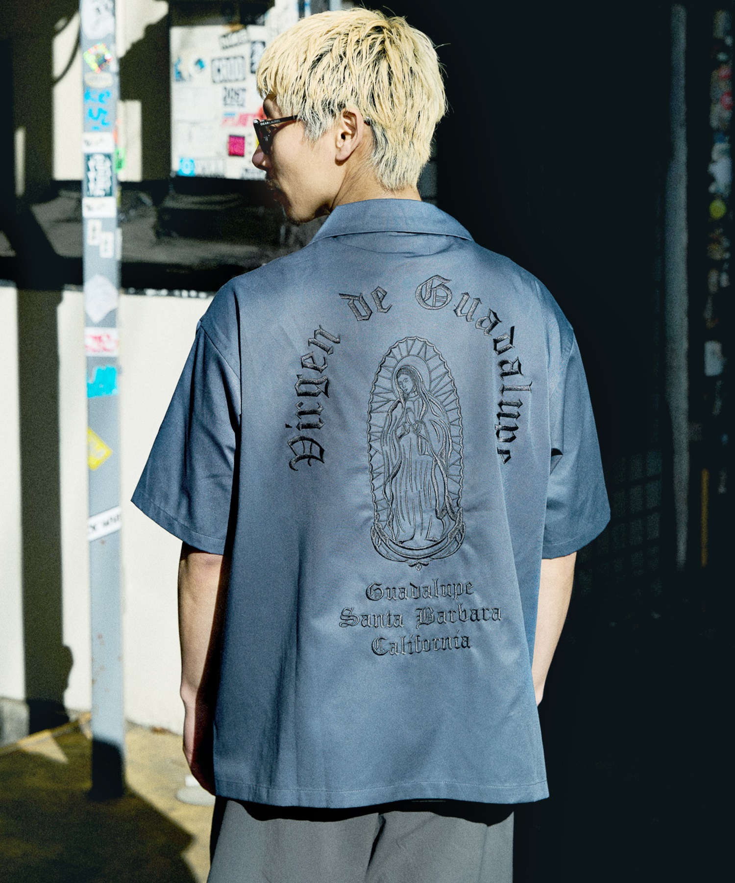 DEAR LAUREL ディアローレル 半袖 シャツ メンズ LETTER SOUL MARIA SHIRT DL26S-2404(NVY-M)