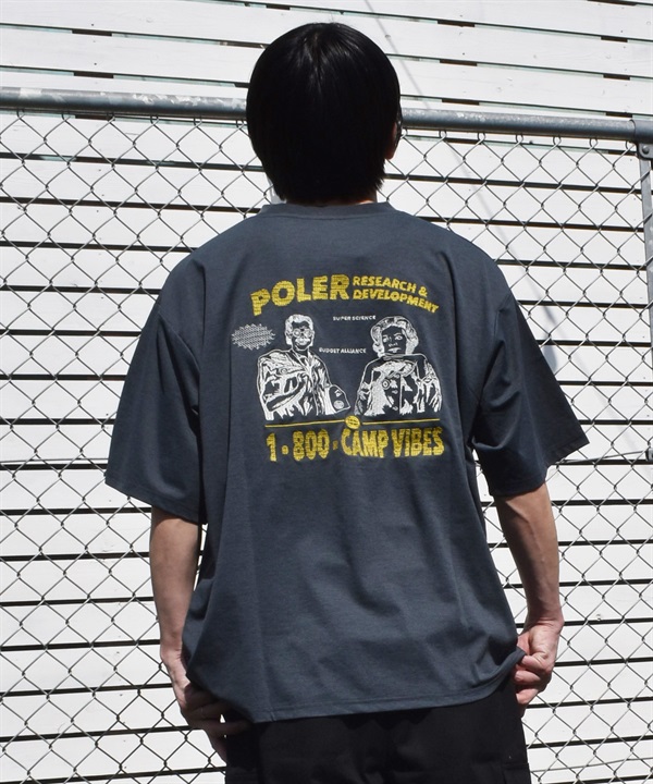 POLER ポーラー 半袖 Tシャツ メンズ 水陸両用 RND EMB DRY SURF TEE 269MCV0038 ムラサキスポーツ限定