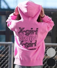 X-GIRL エックスガール ジップアップ パーカー レディース バックロゴ 裏毛 105254012027 ムラサキスポーツ限定(ASH-S)