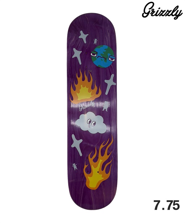 GRIZZLY グリズリー FIRE DRILL スケートボード デッキ 7.75 初心者 スケボー