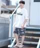DEVILUSE デビルユース メンズ ラッシュガード 半袖 Tシャツ オーバーサイズ 水陸両用 ムラサキスポーツ限定 243OO1ST301DU(WHT-M)