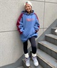 X-GIRL/エックスガール  CONTRAST COLOR SWEAT HOODIE レディース プルオーバー パーカー 105233012022(WHITE-M)