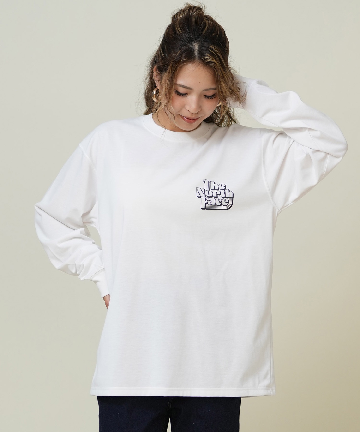 THE NORTH FACE ザ・ノース・フェイス 長袖 Tシャツ ロンT レディース ロングスリーブフリーラングラフィッククルー NT62593(K-S)