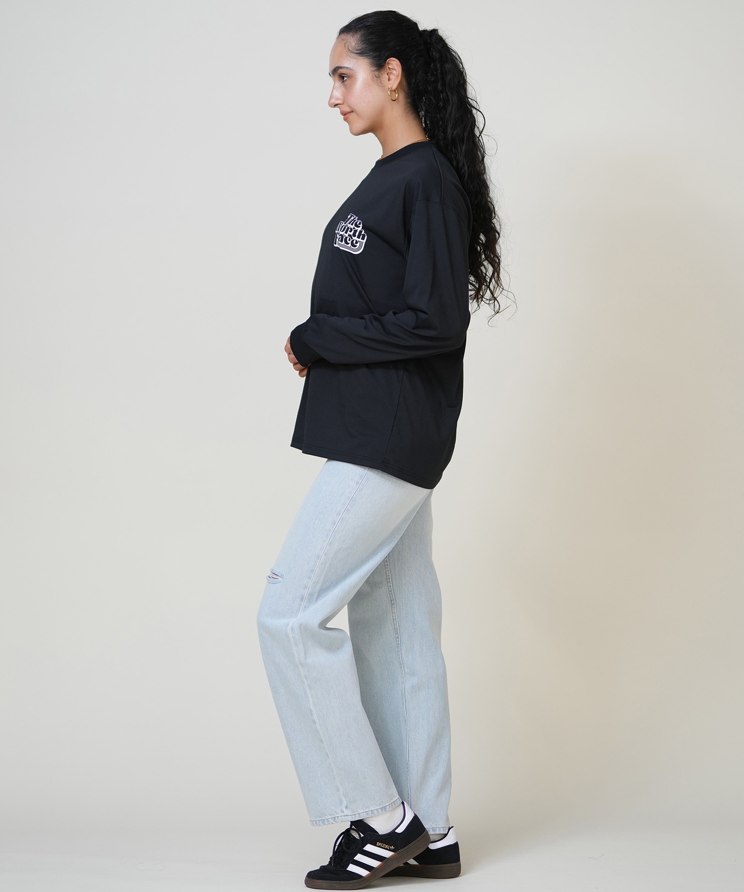 THE NORTH FACE ザ・ノース・フェイス 長袖 Tシャツ ロンT レディース ロングスリーブフリーラングラフィッククルー NT62593(K-S)