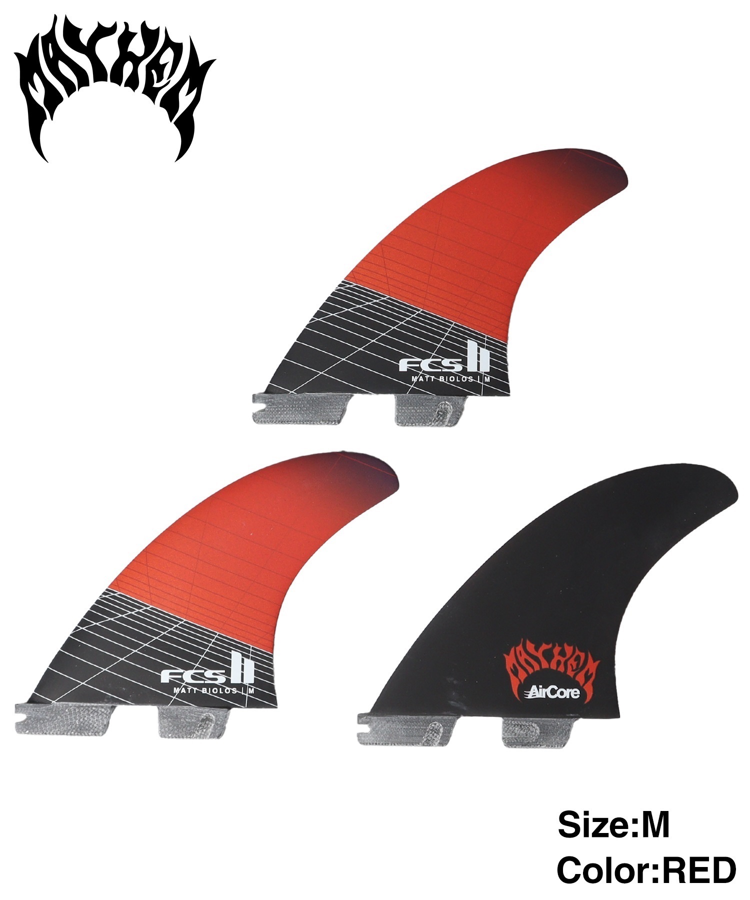 FCS2 エフシーエスツー Matt Biolos Tri Fins CARBON マット・バイオロス MAYHEM メイヘム フィン サーフィン ムラサキスポーツ(GRN-S)