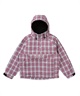 6KNOT シックスノット CHECK スノーボード ウェア ジャケット レディース ムラサキスポーツ 25-26モデル LL C28【2526】(BLACK-S)