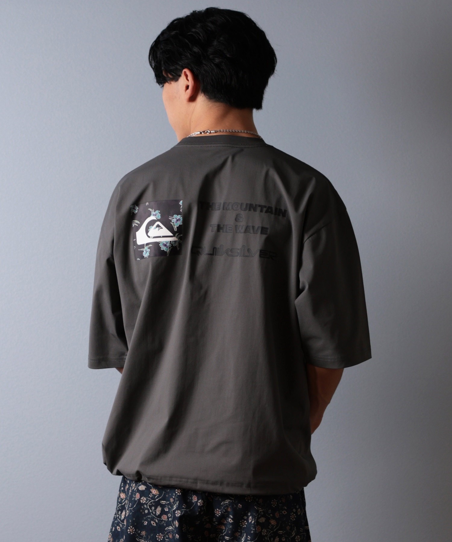 QUIKSILVER クイックシルバー ラッシュガード メンズ 半袖 Tシャツ バックプリント 水陸両用 UVカット QLY251626M ムラサキスポーツ限定(WHT-M)