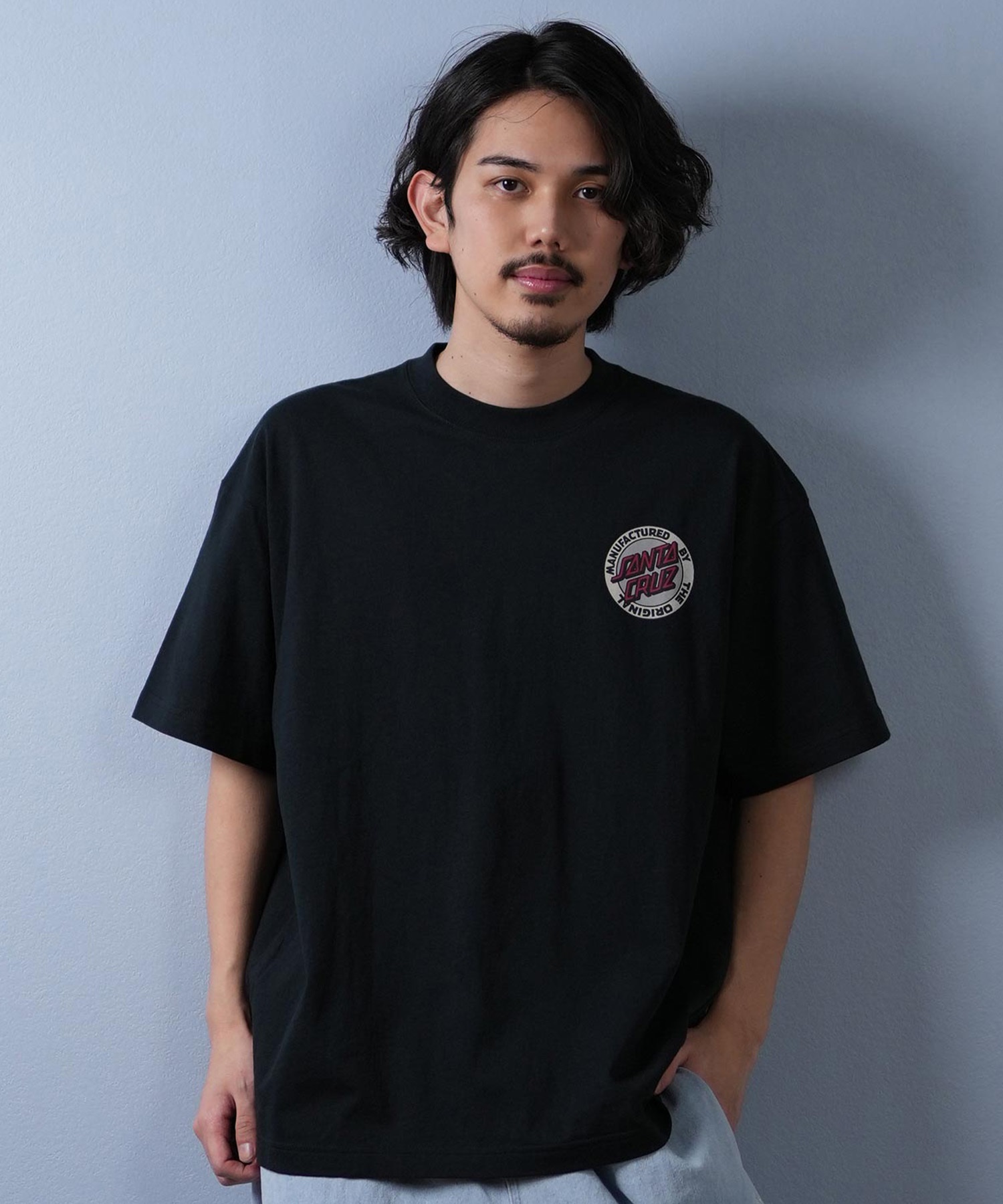 SANTACRUZ サンタクルーズ 半袖 Tシャツ メンズ バックプリント ロゴ スクリーミングハンド 502252402 ムラサキスポーツ限定(WHITE-M)